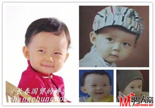 王刚4岁儿子丁丁近照